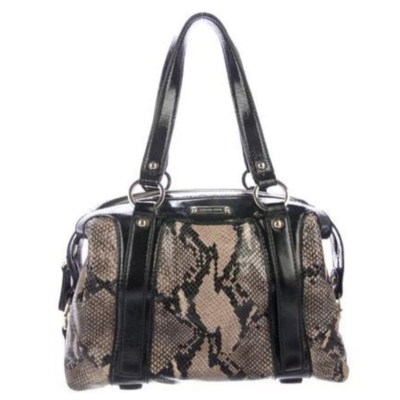 MICHAEL KORS Snake Embossed Patent Leather Tote